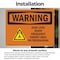 Signmission Radiation & Laser Sign, 3.5 in H x 5 in W, Vinyl Decal, Rectangle OS-2PACK-WS-D-35-L-12173 - alternate 5